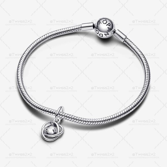 Pandora Clear Eternity Circle Dangle Charm - Picture 3 of 6